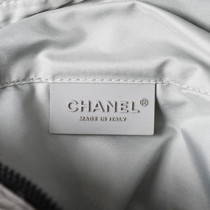 CHANEL シャネル スポーツライン ショルダーバッグ A28543 10番台 ココマーク チョコバー グレー シルバー金具 美品 中古 4a002831