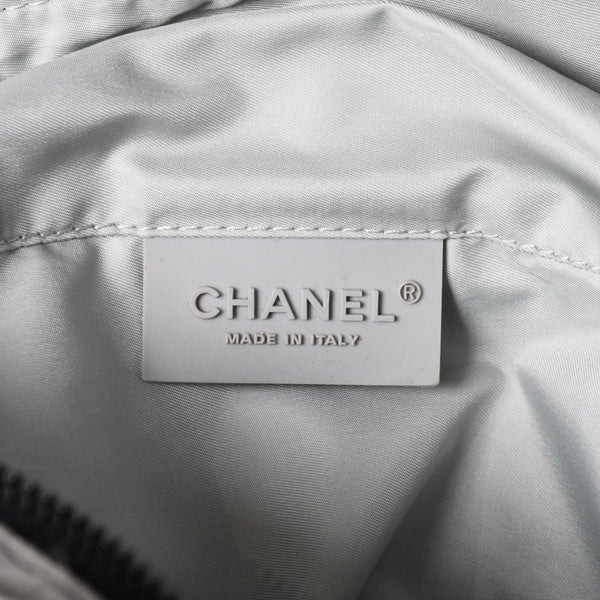 CHANEL シャネル スポーツライン ショルダーバッグ A28543 10番台 ココマーク チョコバー グレー シルバー金具 美品 中古 4a002831