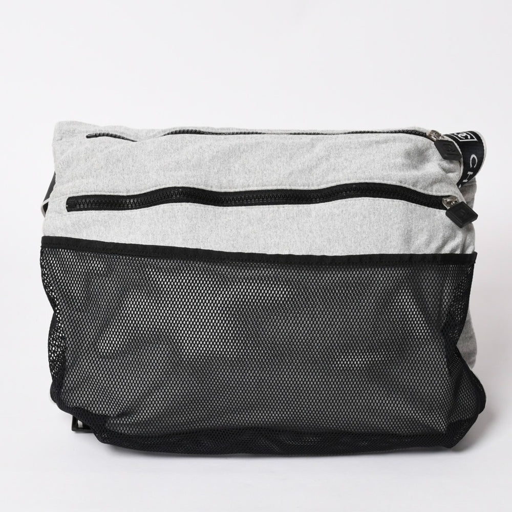 CHANEL シャネル スポーツライン ショルダーバッグ A28543 10番台 ココマーク チョコバー グレー シルバー金具 美品 中古 4a002831