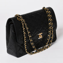 画像をギャラリービューアに読み込む, CHANEL シャネル マトラッセ Wフラップ Wチェーンショルダーバッグ A2800 1番台 パリ限定 ココマーク ラムスキン ブラック 美品 中古 4a003036