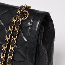 画像をギャラリービューアに読み込む, CHANEL シャネル マトラッセ Wフラップ Wチェーンショルダーバッグ A2800 1番台 パリ限定 ココマーク ラムスキン ブラック 美品 中古 4a003036