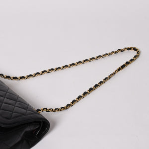 CHANEL シャネル マトラッセ Wフラップ Wチェーンショルダーバッグ A2800 1番台 パリ限定 ココマーク ラムスキン ブラック 美品 中古 4a003036