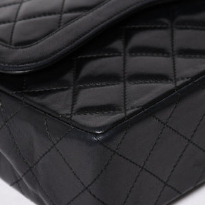 CHANEL シャネル マトラッセ Wフラップ Wチェーンショルダーバッグ A2800 1番台 パリ限定 ココマーク ラムスキン ブラック 美品 中古 4a003036