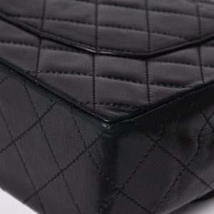 CHANEL シャネル マトラッセ Wフラップ Wチェーンショルダーバッグ A2800 1番台 パリ限定 ココマーク ラムスキン ブラック 美品 中古 4a003036