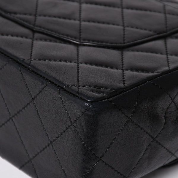 CHANEL シャネル マトラッセ Wフラップ Wチェーンショルダーバッグ A2800 1番台 パリ限定 ココマーク ラムスキン ブラック 美品 中古 4a003036