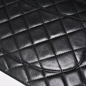 CHANEL シャネル マトラッセ Wフラップ Wチェーンショルダーバッグ A2800 1番台 パリ限定 ココマーク ラムスキン ブラック 美品 中古 4a003036