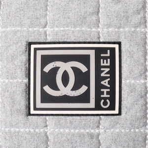 CHANEL シャネル スポーツライン ショルダーバッグ A28543 10番台 ココマーク チョコバー グレー シルバー金具 美品 中古 4a002831