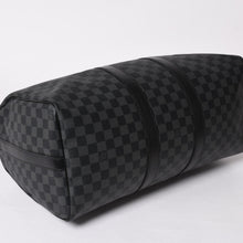Load image into Gallery viewer, 極美品 LOUIS VUITTON ルイヴィトン ボストン キーポルバンドリエール45 ダミエグラフィット N41418 ブラック シルバー金具 4a002832