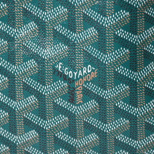 GOYARD ゴヤール サンルイPM バッグ トートバッグ STLCROPMLTY09CL09P PVC レザー グリーン ポーチ付き 美品 中古 4a002930
