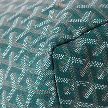 画像をギャラリービューアに読み込む, GOYARD ゴヤール サンルイPM バッグ トートバッグ STLCROPMLTY09CL09P PVC レザー グリーン ポーチ付き 美品 中古 4a002930