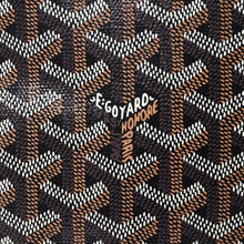 画像をギャラリービューアに読み込む, GOYARD ゴヤール トートバッグ マルキーズ PVCコーティングキャンバス ブラック ウッドパーツ VIT120141 シルバー金具 美品 中古 4a002886
