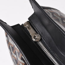 画像をギャラリービューアに読み込む, GOYARD ゴヤール トートバッグ マルキーズ PVCコーティングキャンバス ブラック ウッドパーツ VIT120141 シルバー金具 美品 中古 4a002886