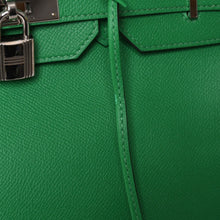 画像をギャラリービューアに読み込む, 極美品 HERMES エルメス BIRKIN バーキン35 バンブー グリーン シルバー金具 ヴォーエプソン ハンドバッグ □R刻印 中古 4a002841