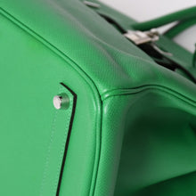画像をギャラリービューアに読み込む, 極美品 HERMES エルメス BIRKIN バーキン35 バンブー グリーン シルバー金具 ヴォーエプソン ハンドバッグ □R刻印 中古 4a002841