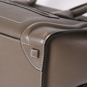 CELINE セリーヌ バッグ ラゲージ マイクロ スリ グレー Handbag ハンドバッグ エディ期 美品 中古 4a002847