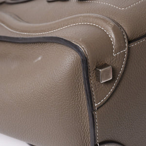 CELINE セリーヌ バッグ ラゲージ マイクロ スリ グレー Handbag ハンドバッグ エディ期 美品 中古 4a002847