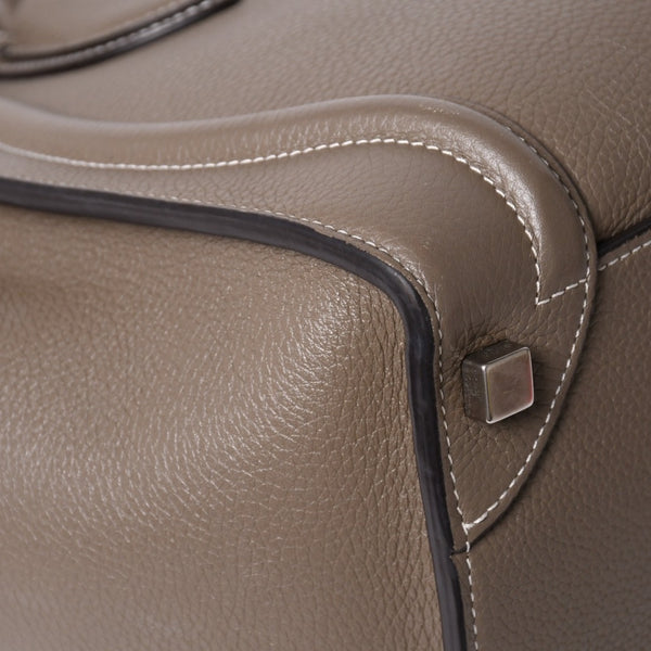 CELINE セリーヌ バッグ ラゲージ マイクロ スリ グレー Handbag ハンドバッグ エディ期 美品 中古 4a002847