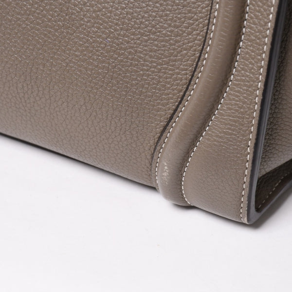 CELINE セリーヌ バッグ ラゲージ マイクロ スリ グレー Handbag ハンドバッグ エディ期 美品 中古 4a002847