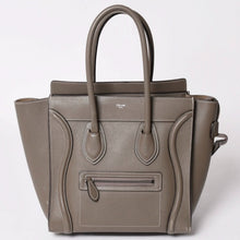 画像をギャラリービューアに読み込む, CELINE セリーヌ バッグ ラゲージ マイクロ スリ グレー Handbag ハンドバッグ エディ期 美品 中古 4a002847