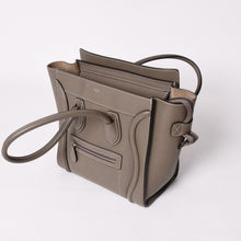 画像をギャラリービューアに読み込む, CELINE セリーヌ バッグ ラゲージ マイクロ スリ グレー Handbag ハンドバッグ エディ期 美品 中古 4a002847