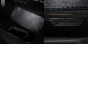 極美品 CELINE セリーヌ ラゲージマイクロショッパー ショルダーバッグ ハンドバッグ トリコロール カーフスキン スエード ヌバック ゴールド金具 廃盤 中古 4a002941