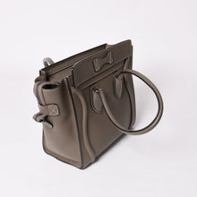 画像をギャラリービューアに読み込む, CELINE セリーヌ バッグ ラゲージ マイクロ スリ グレー Handbag ハンドバッグ エディ期 美品 中古 4a002847