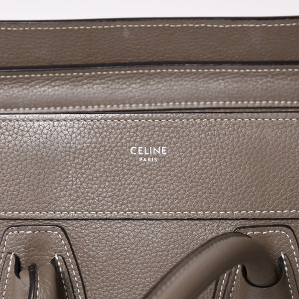 CELINE セリーヌ バッグ ラゲージ マイクロ スリ グレー Handbag ハンドバッグ エディ期 美品 中古 4a002847