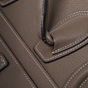 CELINE セリーヌ バッグ ラゲージ マイクロ スリ グレー Handbag ハンドバッグ エディ期 美品 中古 4a002847