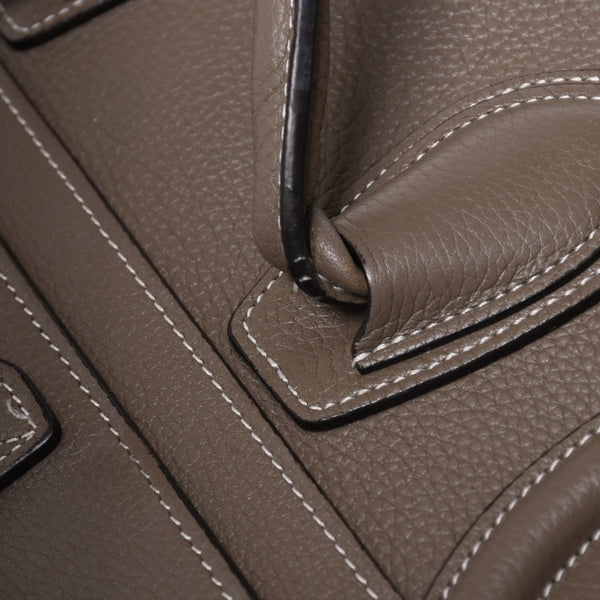 CELINE セリーヌ バッグ ラゲージ マイクロ スリ グレー Handbag ハンドバッグ エディ期 美品 中古 4a002847