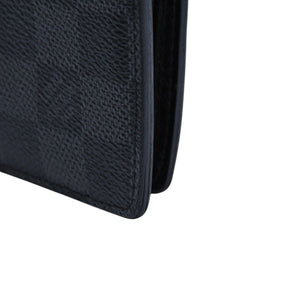 LOUIS VUITTON ルイヴィトン 財布 ポルトフォイユマルコ N63336 ダミエグラフィット ブラック 美品 中古 4a002856
