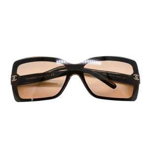 CHANEL Sunglasses Eyewear 5065 c.501/18 Size SMALL 120 Here Mark Brown Acetate Good Condition Used 4a002993