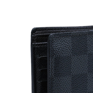 LOUIS VUITTON ルイヴィトン 財布 ポルトフォイユマルコ N63336 ダミエグラフィット ブラック 美品 中古 4a002856