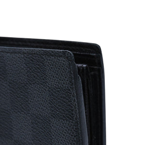 LOUIS VUITTON ルイヴィトン 財布 ポルトフォイユマルコ N63336 ダミエグラフィット ブラック 美品 中古 4a002856