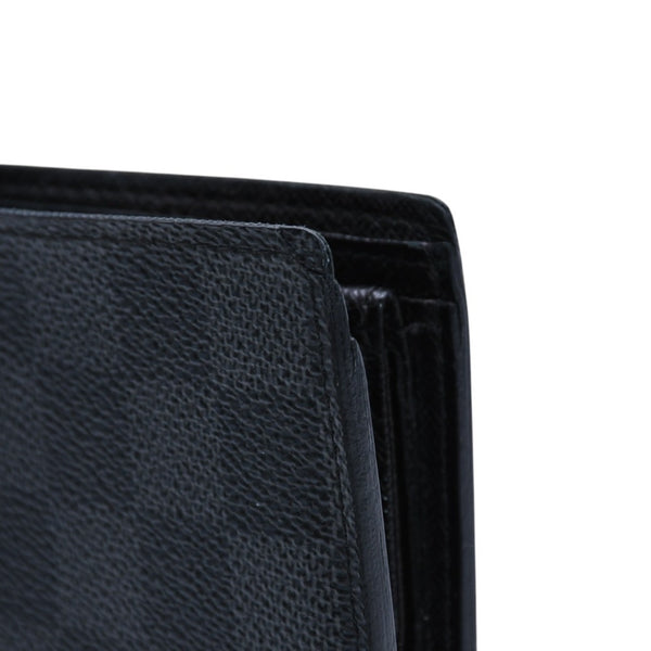 LOUIS VUITTON ルイヴィトン 財布 ポルトフォイユマルコ N63336 ダミエグラフィット ブラック 美品 中古 4a002856