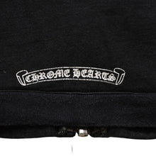 Load image into Gallery viewer, CHROME HEARTS クロムハーツ ジップアップフーディー サイズXS フローラルクロス CHプラス ダガー ブラック 美品 中古 4a002867