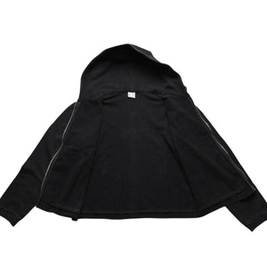 CHROME HEARTS クロムハーツ ジップアップフーディー サイズXS フローラルクロス CHプラス ダガー ブラック 美品 中古 4a002867