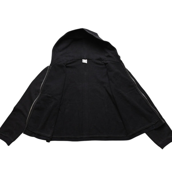 CHROME HEARTS クロムハーツ ジップアップフーディー サイズXS フローラルクロス CHプラス ダガー ブラック 美品 中古 4a002867