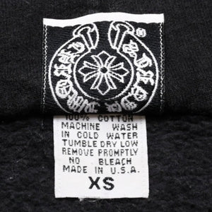 CHROME HEARTS クロムハーツ ジップアップフーディー サイズXS フローラルクロス CHプラス ダガー ブラック 美品 中古 4a002867