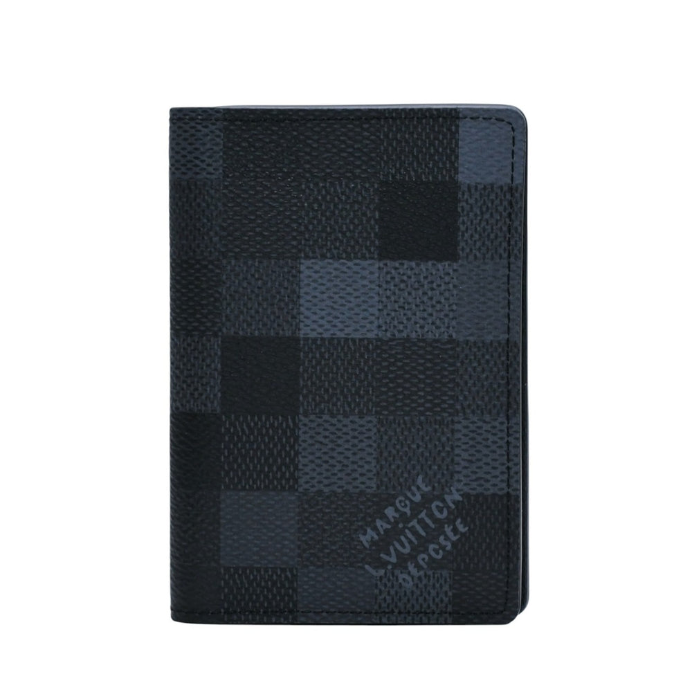 新品未使用 LOUIS VUITTON ルイヴィトン オーガナイザードゥポッシュ M14928 ファレルウィリアムス ダモフラージュ カードケース ブラック グレー 中古 4a002477
