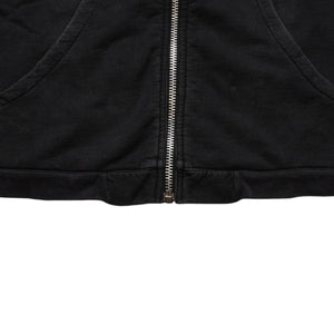 CHROME HEARTS クロムハーツ ジップアップフーディー サイズXS フローラルクロス CHプラス ダガー ブラック 美品 中古 4a002867