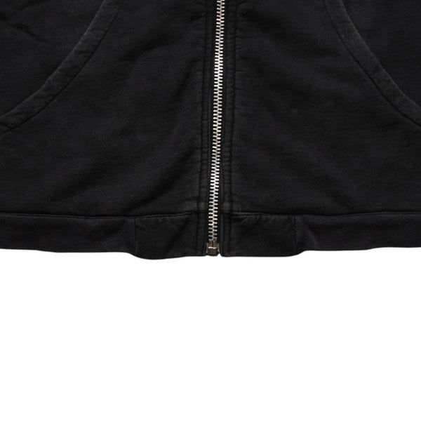 CHROME HEARTS クロムハーツ ジップアップフーディー サイズXS フローラルクロス CHプラス ダガー ブラック 美品 中古 4a002867