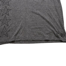 画像をギャラリービューアに読み込む, CHROME HEARTS クロムハーツ Vネック 半袖Tシャツ サイズL ホースシュー オールドイングリッシュロゴ スター 霜降りグレー 美品 中古 4a002861