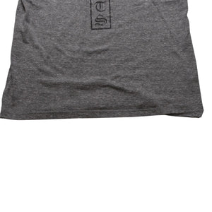 CHROME HEARTS クロムハーツ Vネック 半袖Tシャツ サイズL ホースシュー オールドイングリッシュロゴ スター 霜降りグレー 美品 中古 4a002861