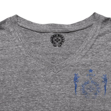 画像をギャラリービューアに読み込む, CHROME HEARTS クロムハーツ × FOTI フォティ ミスラーレン Vネック半袖Tシャツ サイズL ジャービス ラメ 霜降りグレー 美品 中古 4a002862