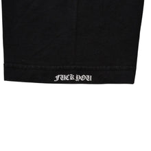 画像をギャラリービューアに読み込む, CHROME HEARTS クロムハーツ スクロールラベルロゴ 半袖Tシャツ サイズM オールドイングリッシュロゴ ブラック 美品 中古 4a002866