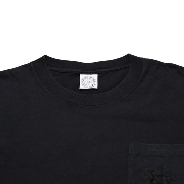 CHROME HEARTS クロムハーツ セメタリークロス 半袖Tシャツ サイズM スクロールラベルロゴ シングルステッチ ブラック 美品 中古 4a002865