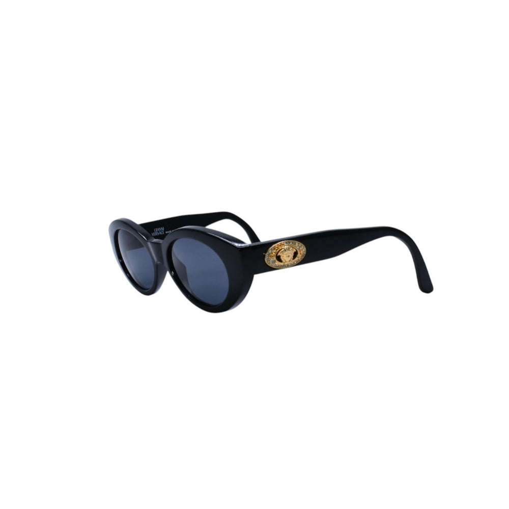 Gianni Versace ジャンニヴェルサーチ サングラス アイウェア 480/H 852 メデューサ ラインストーン メタル アセテート 美品 中古 4a002492