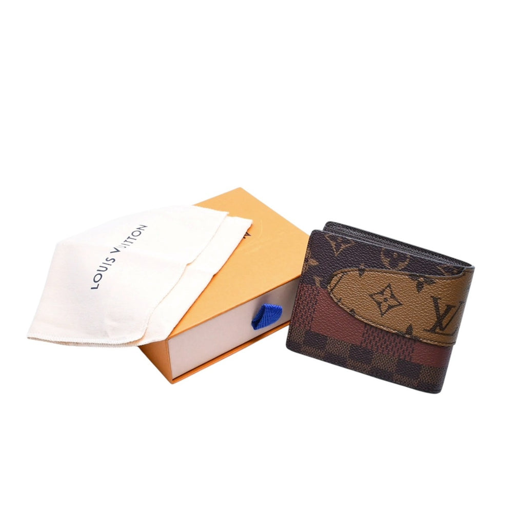 新品未使用 LOUIS VUITTON ルイヴィトン ポルトフォイユスレンダー 二つ折り財布 NIGO ファレルウィリアムス モノグラムランドスケープ モノグラムキャンバス M26012 中古 4a002476