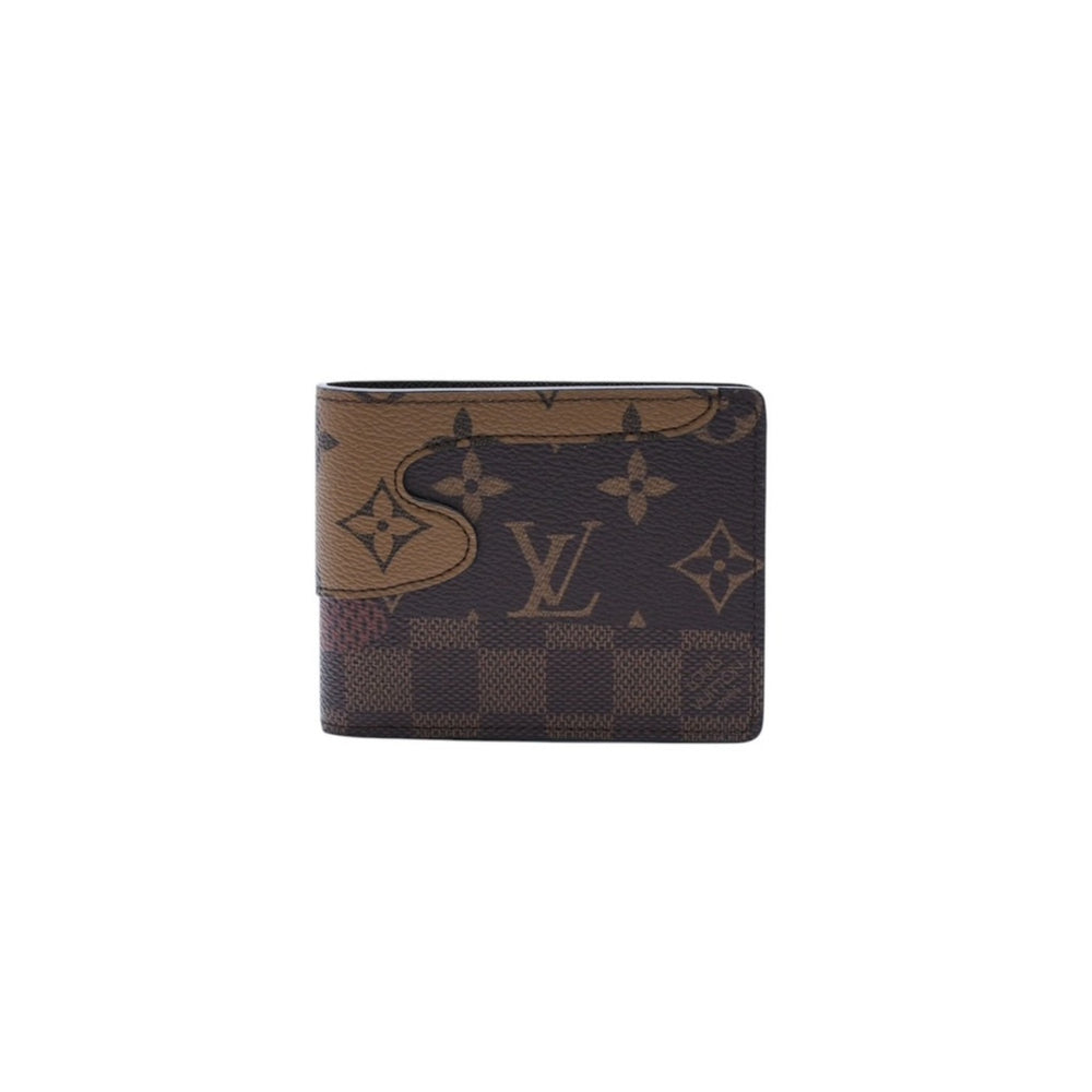 新品未使用 LOUIS VUITTON ルイヴィトン ポルトフォイユスレンダー 二つ折り財布 NIGO ファレルウィリアムス モノグラムランドスケープ モノグラムキャンバス M26012 中古 4a002476