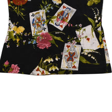 画像をギャラリービューアに読み込む, Christian Dior クリスチャンディオール 半袖Tシャツ 2A12155020 サイズ36 ボタニカル トランプ 総柄 ヴィンテージ 美品 中古 4a002872